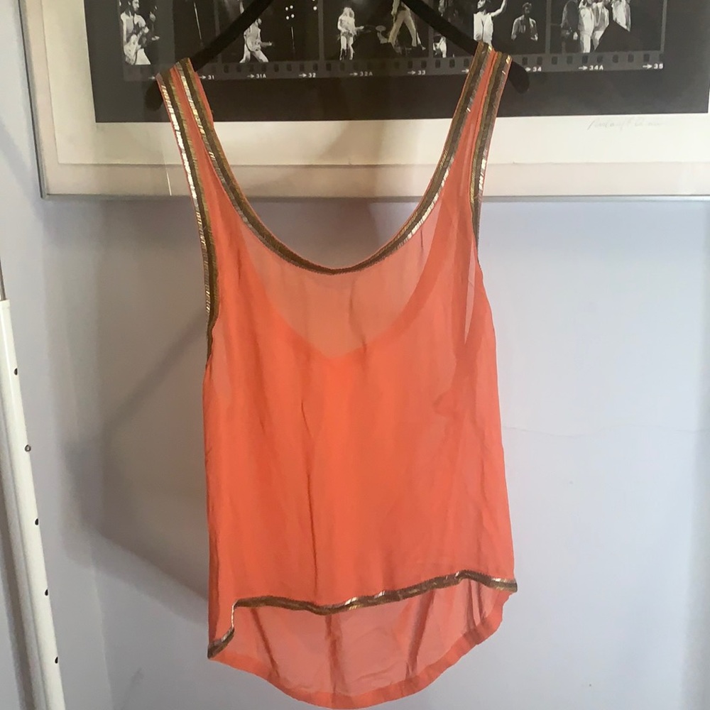 Chelsea Flower silk tank top with beaded detail